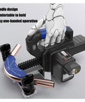 Hiedmeil Electric Tube Bender For Soft Copper Pipes Hydraulic Pipe Bending Tool showing ergonomic handle for one-handed use.