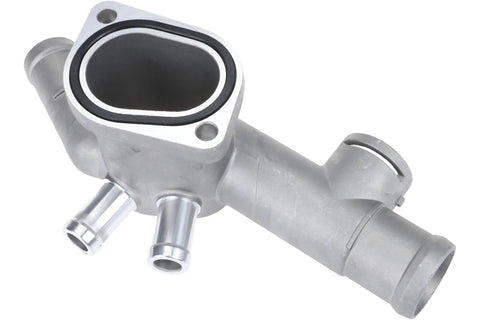 Heavy Duty Replacement Cooling Hose Flange With Heat Resistant Construction For No Sweat Engine Cooling And Drip Free Cruising Solid Garage Tested Fitment For Daily Drivers close-up view of the flange with connection points.