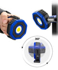 Palm Sized Super Bright Rechargeable Led Floodlight With Three Lumens Settings Durable Aluminum Build And Rotating Magnetic Base