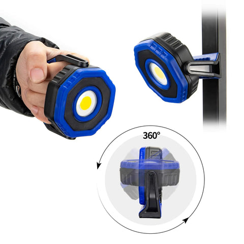 Palm Sized Super Bright Rechargeable Led Floodlight With Three Lumens Settings Durable Aluminum Build And Rotating Magnetic Base