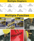 Plastic Welder Hot Stapler Kit With 800 Staples For Bumper Crack Repair showing various staple shapes and angle functions