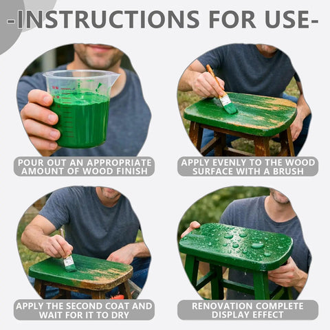 No Sweat Heavy Duty Green Wood Stain And Deck Sealant For Exterior Fences Porch Boards And Patio Decks Zero VOC Matte Finish application instructions.
