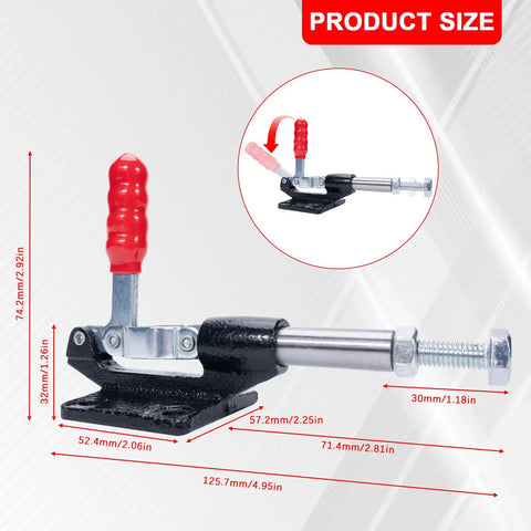 Premium 4 Pack Heavy Duty Push Pull Toggle Clamps Delivering Rock Solid 500 Lb Gripping Power, Precision Machined For Shop Benches And Custom Jigs, No Sweat Operation All Day Long