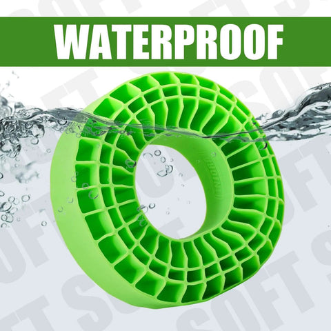 Green Silicone Rubber Insert For 118-122mm 4.75 Inch Outer Diameter RC Crawler Tires, Waterproof, Submerged in Water