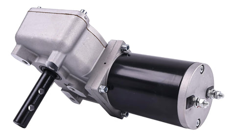 60 To 1 Gear Ratio Dump Truck Roll Tarp Motor 12V 600W Sealed Worm Gear With Chrome Cover Three Fourth Inch Output Shaft 76 RPM