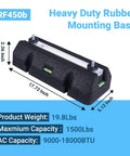 Heavy Duty Anti Vibration Floor Mounting Base Kit for Mini Split Air Conditioning Systems, Rubber Pads with Bubble Level