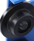 Close-up of a double wheel track roller for I-Beam Trolley 1100 Pound Capacity With Double Wheel Track Roller For I-Beam Flange Width 55 To 200 Millimeter Alloy Steel Construction Built Tough Heavy Duty Lifting And Transport Tool