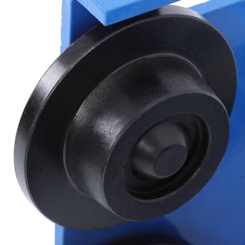 Close-up of a double wheel track roller for I-Beam Trolley 1100 Pound Capacity With Double Wheel Track Roller For I-Beam Flange Width 55 To 200 Millimeter Alloy Steel Construction Built Tough Heavy Duty Lifting And Transport Tool
