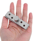 Concealed Pivot Hinges Set 2 Pack Stainless Steel Hidden Door Pivots With Center Shaft 360 Degree Rotation in hand