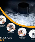 Installation steps for 8 Pack Outdoor Solar Hanging Lights Waterproof Lanterns For Garden Decor Cold White Cracked Glass