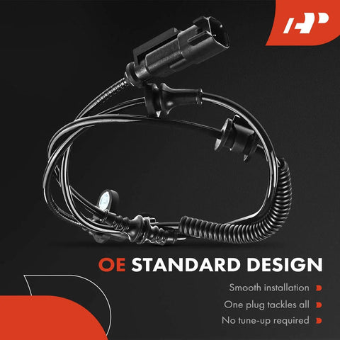 Plug And Play Rear Abs Wheel Speed Sensor Pair Built Tough For Smooth Cruising And Tight Handling Across Ford Explorers Flex Taurus And Police Interceptors Daily, showing wiring and connector detail.
