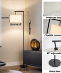 Cordless Battery Powered Floor Lamp With Remote, 10000mAh RGB Dimmable Lighting Vibe, tall stand lamp in living room setting.