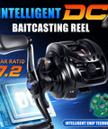Digital Anti Backlash Baitcasting Reel No Fuss Casting With Smart Braking System Seven Point Two To One Gear Ratio