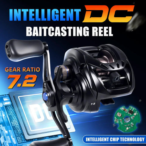 Digital Anti Backlash Baitcasting Reel No Fuss Casting With Smart Braking System Seven Point Two To One Gear Ratio