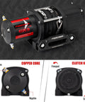 12V Electric Winch With Synthetic Rope 4500Lbs Wireless Towing Kit components and details for ATV UTV Off Road use