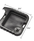 Big Fifteen Point Five Quart Oil Drain Pan With Easy Pour Spout And 18 Inch Mechanics Funnel Kit For Auto Fluids Like Engine Oil Antifreeze