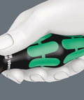 Hand gripping ergonomic handle of Kraftform Plus 395 HO 5.5mm Nut Driver Pro Grade Hex Tool With 2 25/32 Inch Hollow Shaft