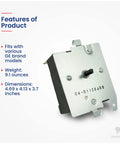 Replacement GE Dryer Timer WE4M533 For WE4M364 Compatibility, DIY Repair Part shown with product features and dimensions.