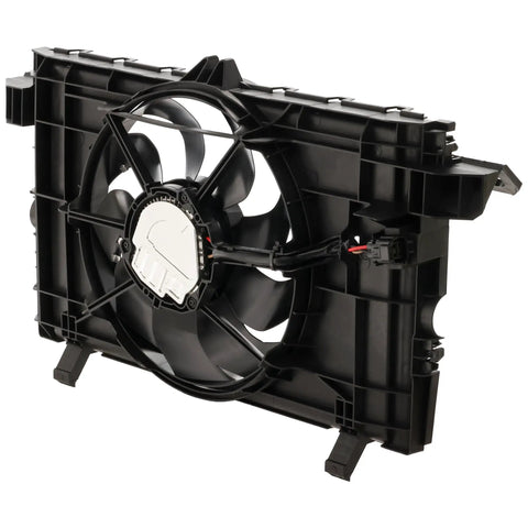 Direct Swap Cooling Fan Assembly For Tesla Model Y 2020 Through 2024 Radiator Fan single blade with wiring harness.