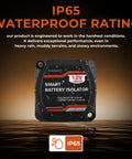 Dual Battery Isolator 12V 140 Amp Voltage Sensitive Relay VSR Kit for Marine RV, compact design with IP65 waterproof rating.