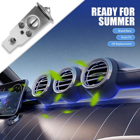 Heavy Duty A C Expansion Valve for Auto Air Conditioning Systems with metallic anti wear construction, optimized cooling vent view