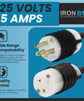 Real Deal 200 Foot Heavy Duty Extension Power Cord 10 Awg 15 Amp 125 Volt Copper Cable With Solid Brass Plugs, featuring quality tested plugs.