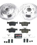 PowerStop rear brake kit for Honda Accord 2018–2025 with drilled and slotted rotors and ceramic pads