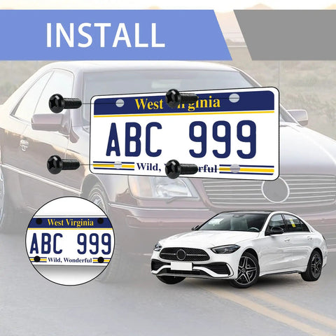Keep That Tag Secure And Stop The Annoying Rattle With These 8 Piece Stainless Steel M6x20mm Pan Head License Plate Screws Built Tough For Daily Drivers Who Expect Solid Mounting Without The Hassle on a vehicle.