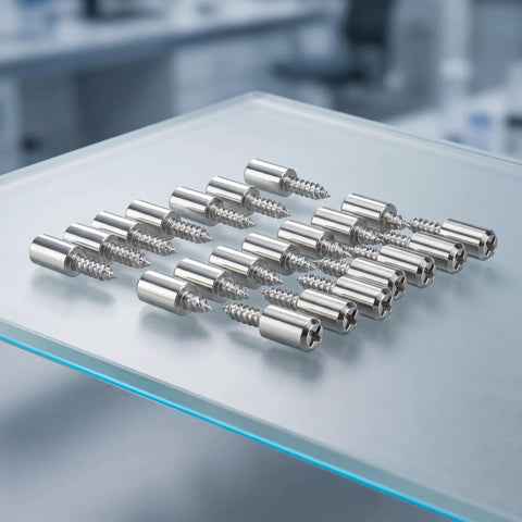 Heavy Duty Cabinet Shelf Hardware Set With Self Tapping Screws And Non Slip Sleeve Pins on glass shelf