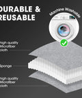 Heavy Duty Five Inch Microfiber Wood Conditioner Applicator Pads For Cutting Board Wax And Oil Spreaders On Point Kitchen Essentials No Sweat Daily Cook Gear Four Pack, showing layered microfiber and sponge material.
