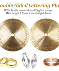 Professional Double Sided Dial Ring Engraver Featuring Hella Precise Hard Alloy Pen Tip For Sleek Inner Jewelry Marking And 1.5Mm To 2.0Mm Sturdy Letter Blocks with a double-sided lettering plate.