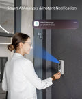 Person interacting with Wireless Doorbell Camera With 2K Video No Subscription Built In Chime Plug And Play 2 Way Audio