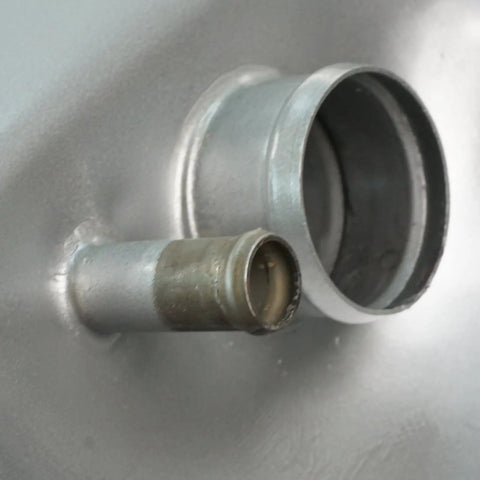 Close-up view of port on Rear 19 Gallon Gas Tank Replacement For 1973 To 1979 Ford F Series F100 F150 F250 F350 Direct Fit