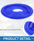 Coiled blue High Temp Silicone Vacuum Tubing Hose In Blue, 16.4 Ft Long, 3mm Inner Diameter, suitable for cars and engines