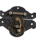 2 Piece Vintage Buckle Latch Zinc Alloy Jewelry Box Latch Hasp With Antique Bronze Finish For Wooden Chest And Suitcase Repair