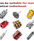 Various helical cutterheads for woodworking, compatible with Carbide Insert Set For Helical Cutter Heads 15x15x2.5mm 30 Degree R150 4R0.5 10 Pack.