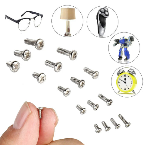 Ultra Tiny M1 Micro Screws Kit for Electronics Repair and DIY, 800 pieces, includes nickel-plated carbon steel mini screws.