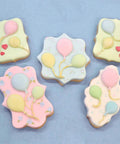 Balloon Silicone Molds Set Of 5 For Cake Decorating And Candy Making Hot Air Balloon Fondant Molds with pastel cookies