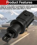 Top Shelf Intake Air Temperature Sensor Iat No Sweat Install for Chrysler Dodge Jeep, close-up view demonstrating connector and details.