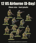 Bolt Action Band of Brothers Starter Set 28mm War Game Bundle With US Airborne figurines positioned in a combat arrangement.