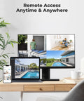 Remote access display of 4K PoE Outdoor Security Camera System With Dome Cameras, On-Device Human And Vehicle Detection, 100 Ft Night Vision.