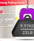 Alnico U Shaped Horseshoe Magnet With 22 Lb Pull Purple Utility Magnet For Lifting Holding Sorting And Clamping Applications A Heavy Duty Reusable Magnet 1 Piece displaying pulling force and tips.