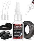 Heavy Duty Rubber Glue For Tires And Seals, Tough As Nails Adhesive For Gaskets, Shoe Soles, Hoses And More, 30g Tube with Droppers