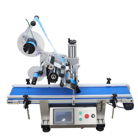 Heavy Duty Automatic Round Bottle Labeling Machine With Conveyor Desktop Applicator High Speed Labeler for Cosmetics, Drinks, and Food