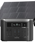 Solid 2048Wh LiFePO4 Power Station Pumping 3200W Output With Three 200W Solar Panels Plug And Play Solar Generator Kit for RV adventures.