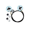 Transfill Equalizer Hose for Scuba Tanks 60 Inch Length DIN To DIN Or Yoke To Yoke Dual 2 Inch Pressure Gauge With PSI And BAR