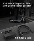 42V 2A Electric Scooter Charger For iScooter i9 i8 i8L E9D E9 Pro E9T i9 Pro i9Plus 1S And Isinwheel S9 S9 Pro S9 Max Replacement Barrel Plug Charger Not 3 Prong 100 To 240V Input with 9.8ft long cord and US plug