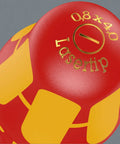 Close-up of Kraftform Plus VDE Insulated Slotted Screwdriver With Lasertip Drive, showing Lasertip marking on red handle.
