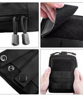 Close-up of EMT-ready IFAK pouch from Two Pack Gen 4 Tactical Tourniquets With Metal Twisting Rods, 1.5 Inch Compression Band set.