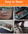 BFXM 2-in-1 orange car window breaker hammer and seat belt cutter; two-pack shown in door pocket and center console.